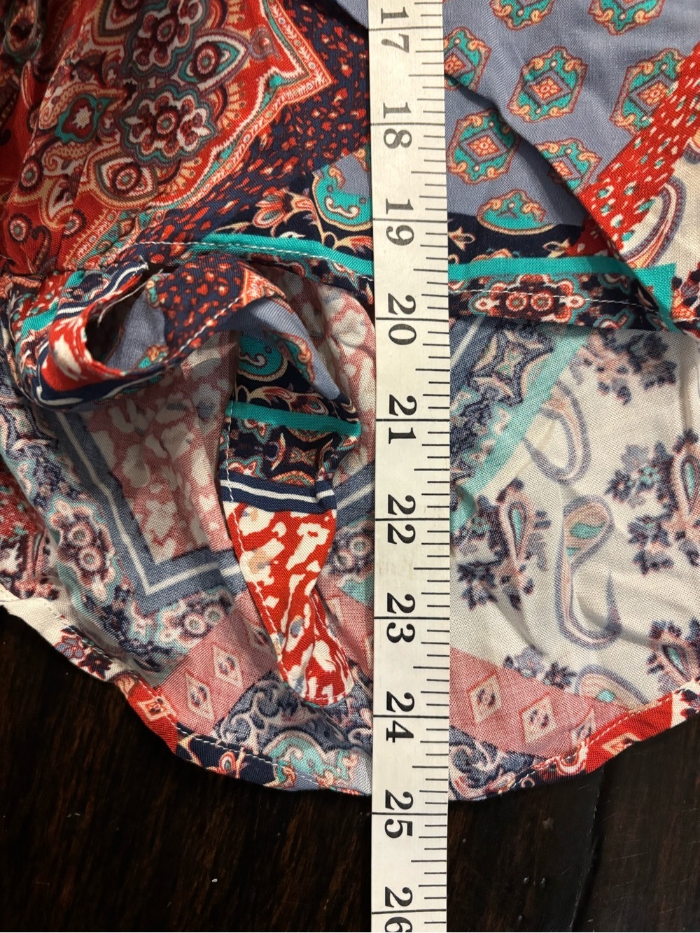 NWT ✨ Fate Patchwork scarf Paisley Button-Front Long sleeve Blouse-size medium - Picture 6 of 6